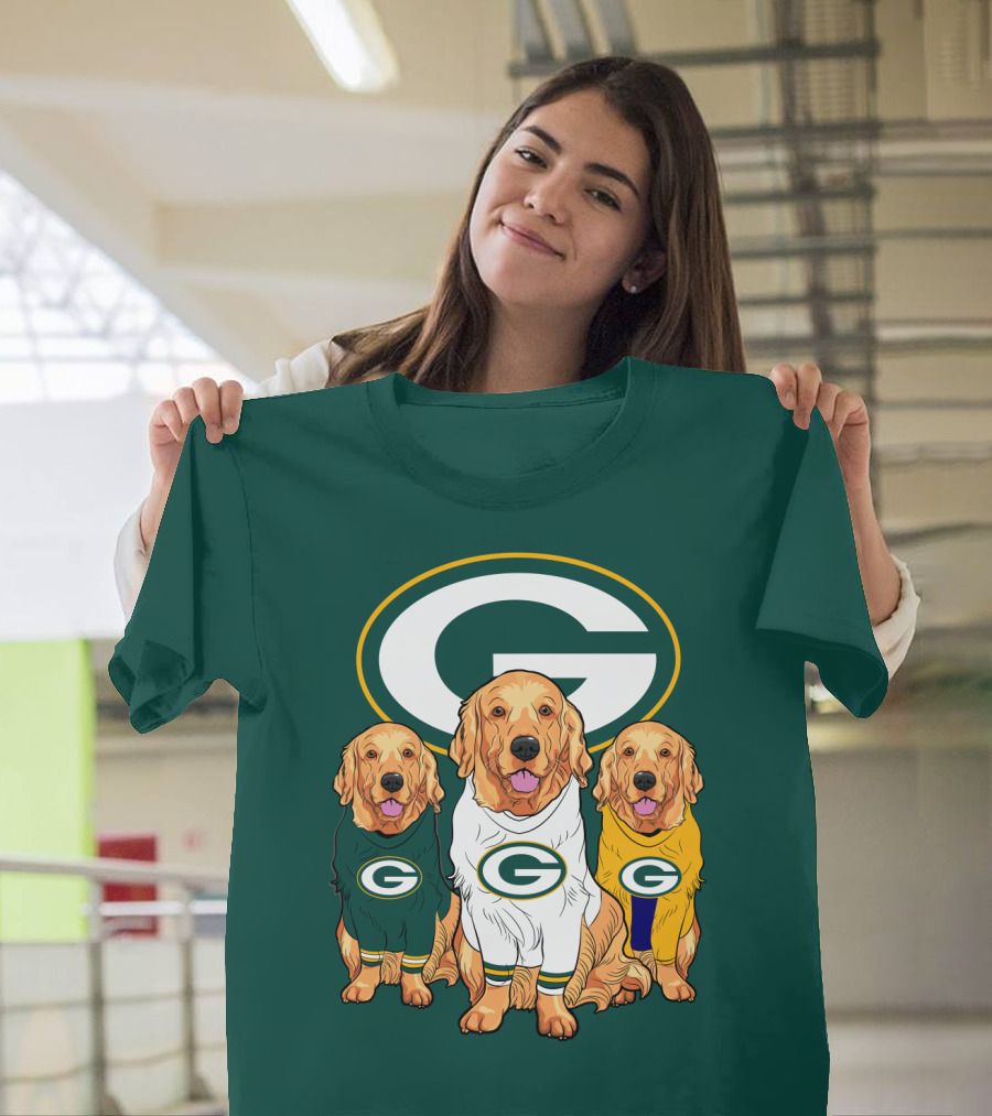 Green Bay Packers Golden Retriever T-Shirt