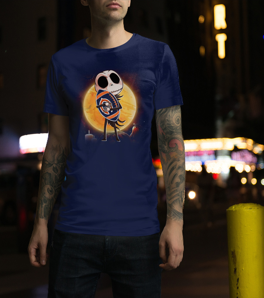 Jack Holding Bears Football In Moonlight T-Shirt