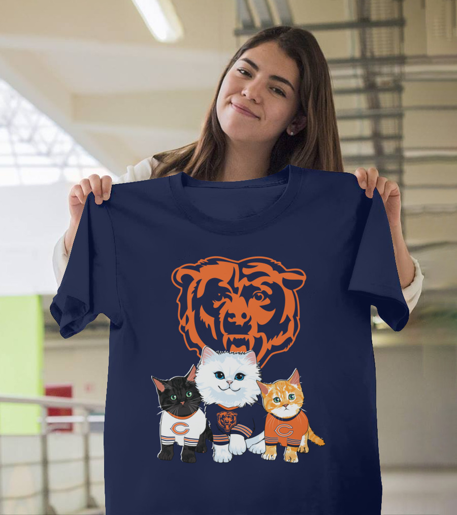 Chicago Bears Cat Trio T-Shirt