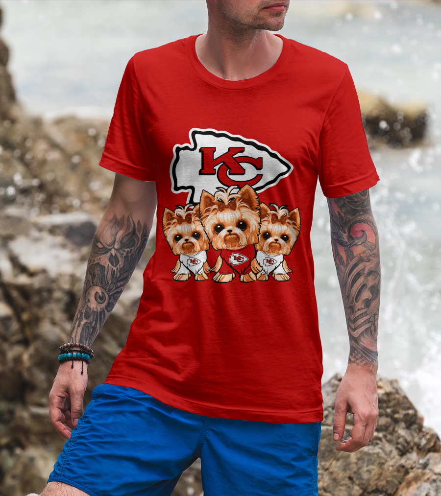Kansas City Chiefs Yorkshire Terrier T-Shirt