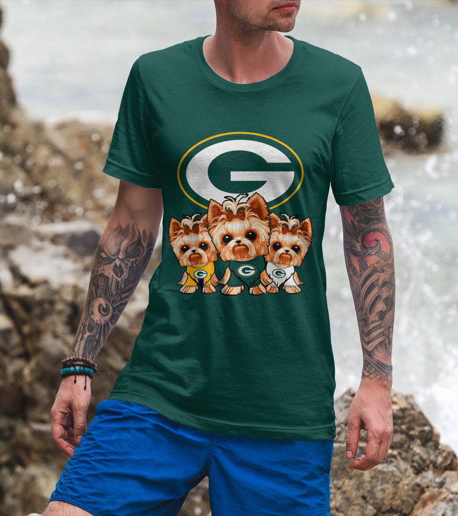 Green Bay Packers Yorkie Trio T-Shirt