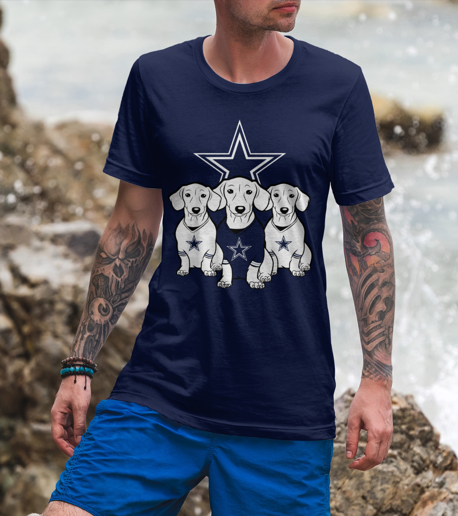 Cowboys Dachshund Trio T-Shirt