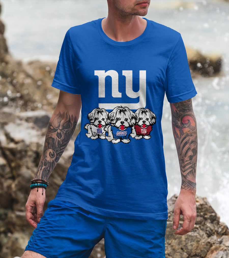 New York Giants Shih Tzu T-Shirt