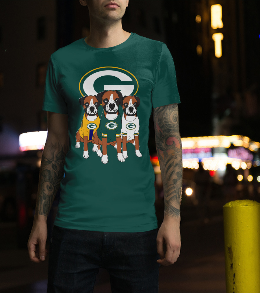 Green Bay Packers Boxer Trio T-Shirt