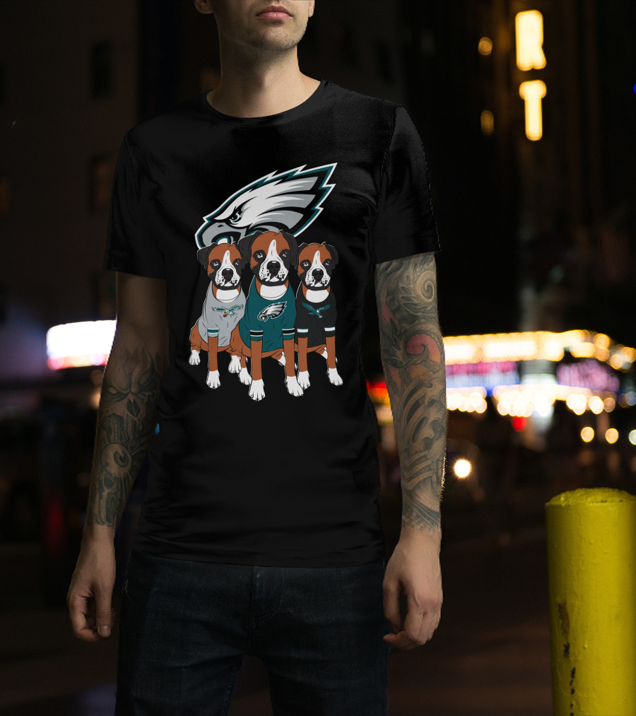 Philadelphia Eagles Boxer Dogs T-Shirt