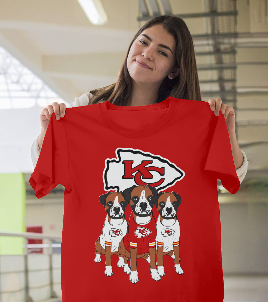 Kc Chiefs Boxer Dogs T-Shirt