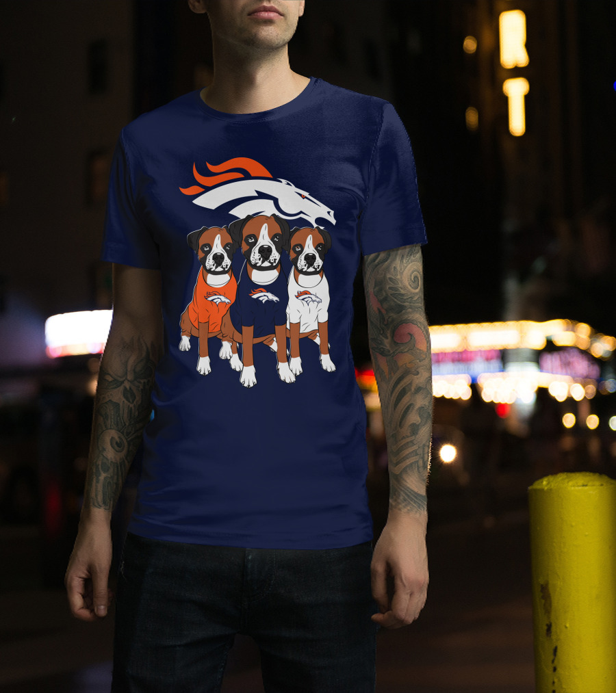 Denver Broncos Boxer Dogs T-Shirt