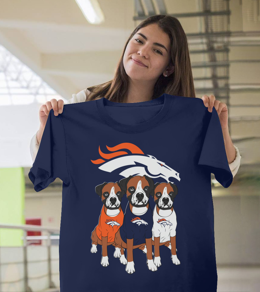 Denver Broncos Boxer Dogs T-Shirt