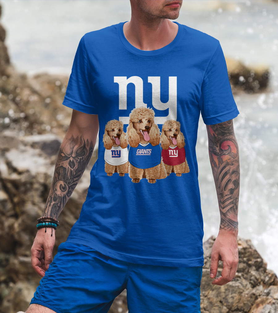 Ny Giants Poodle Trio T-Shirt