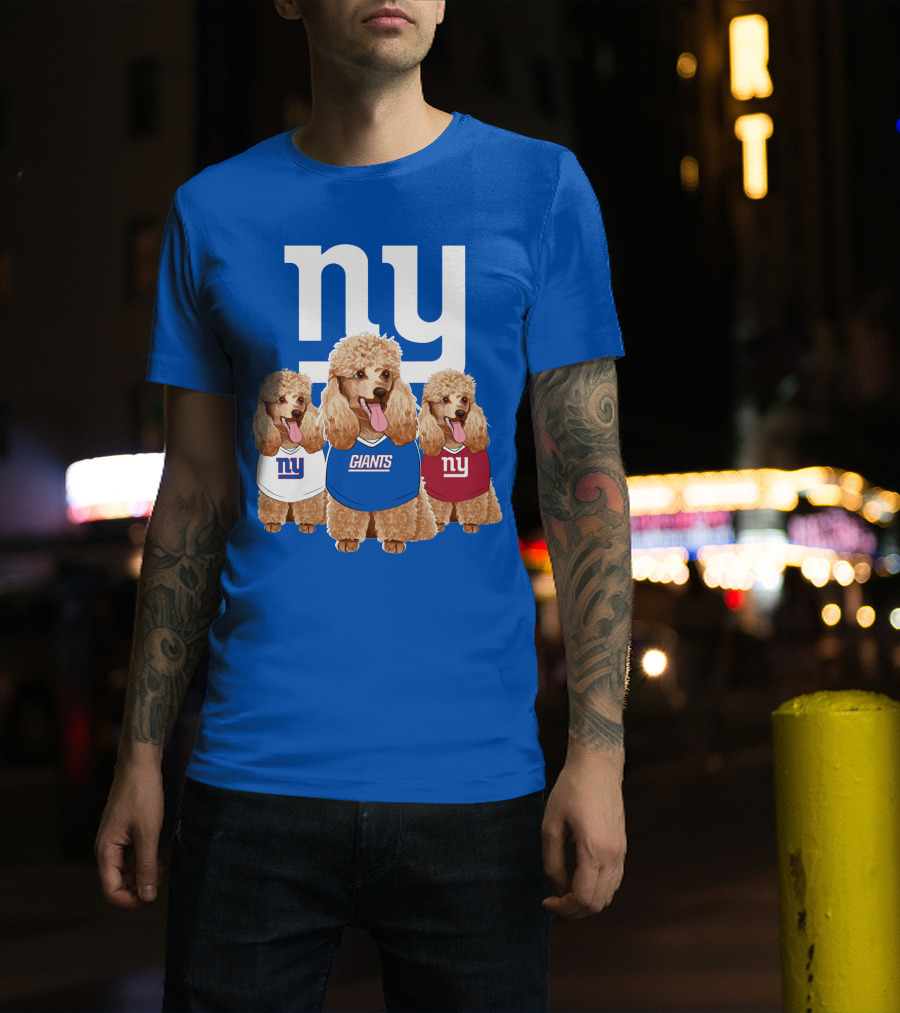 Ny Giants Poodle Trio T-Shirt