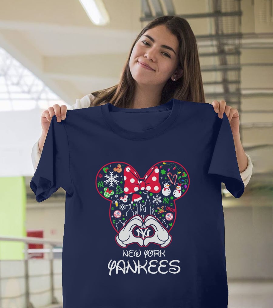New York Yankees Festive Mouse Ears Holiday Edition T-Shirt