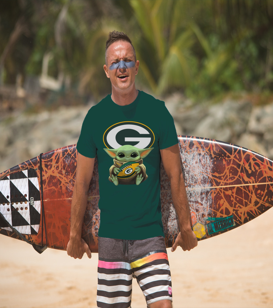 Grogu Green Bay Packers Football Fan T-Shirt
