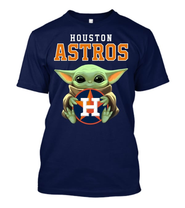 Houston Astros Baby Yoda Logo Fan T-Shirt