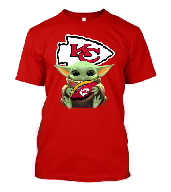 Baby Yoda Kc Chiefs Football Fan T-Shirt