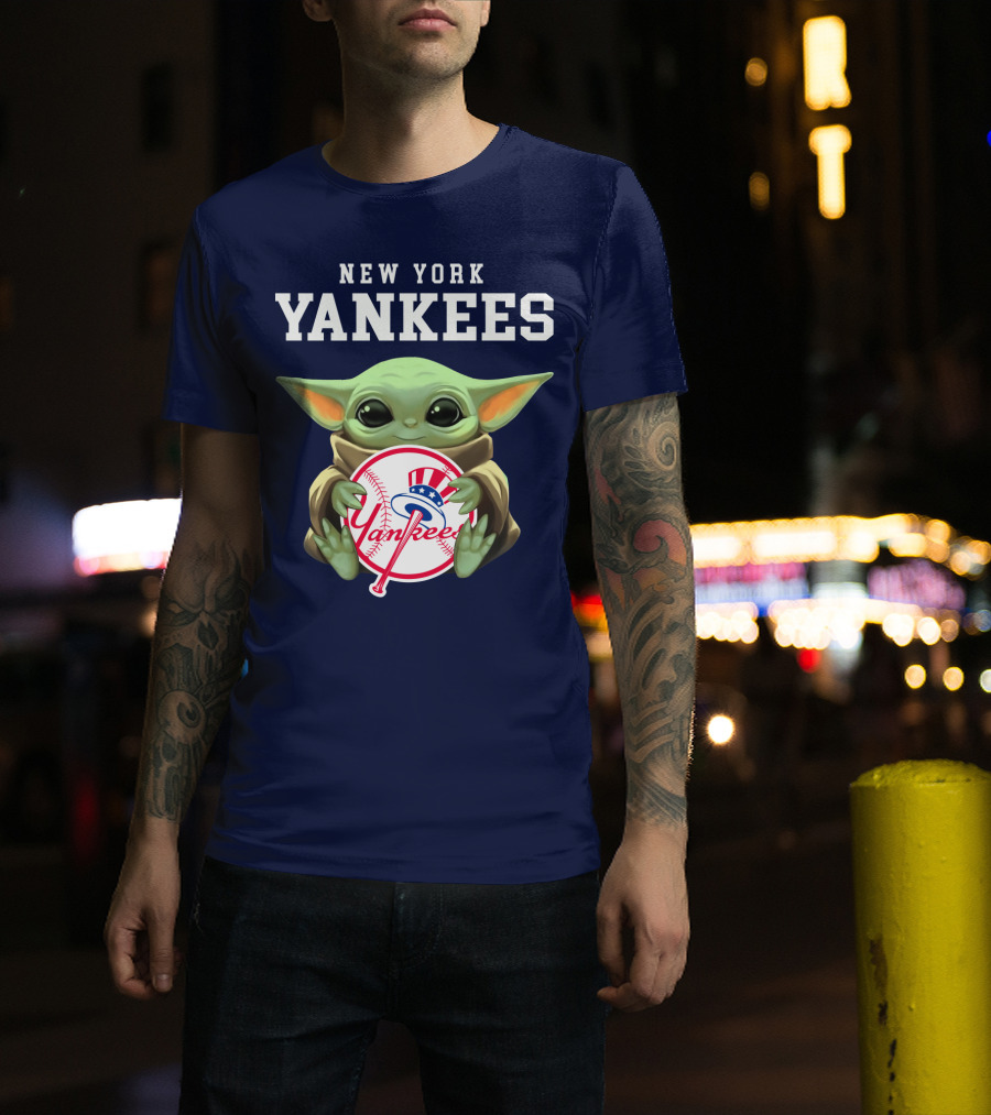 New York Yankees Baby Yoda Yankees T-Shirt