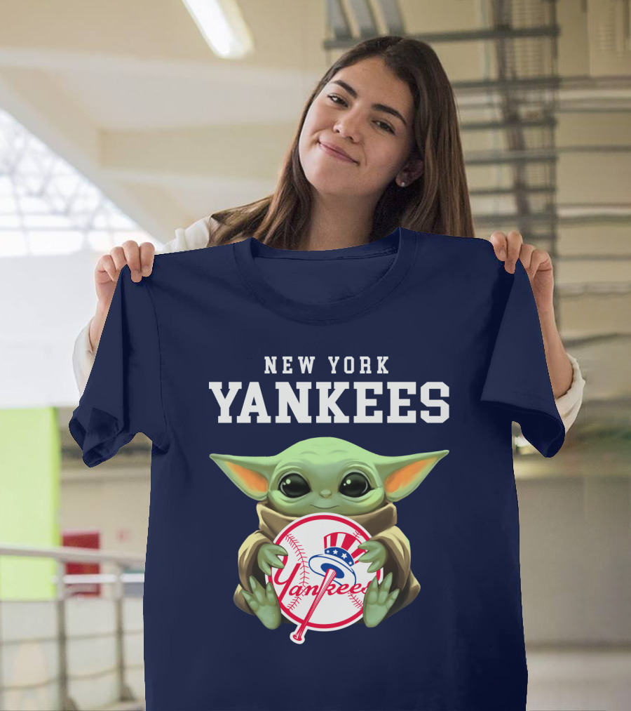 New York Yankees Baby Yoda Yankees T-Shirt