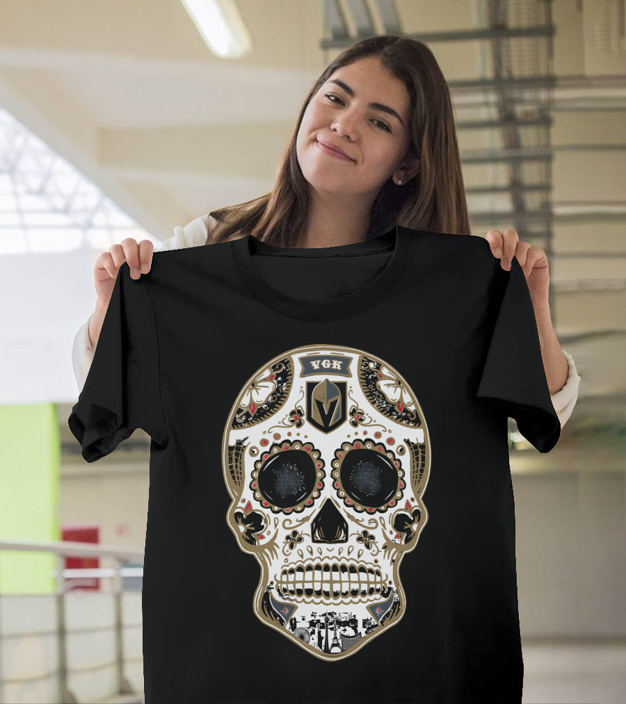 Vgk Sugar Skull Golden Knights T-Shirt