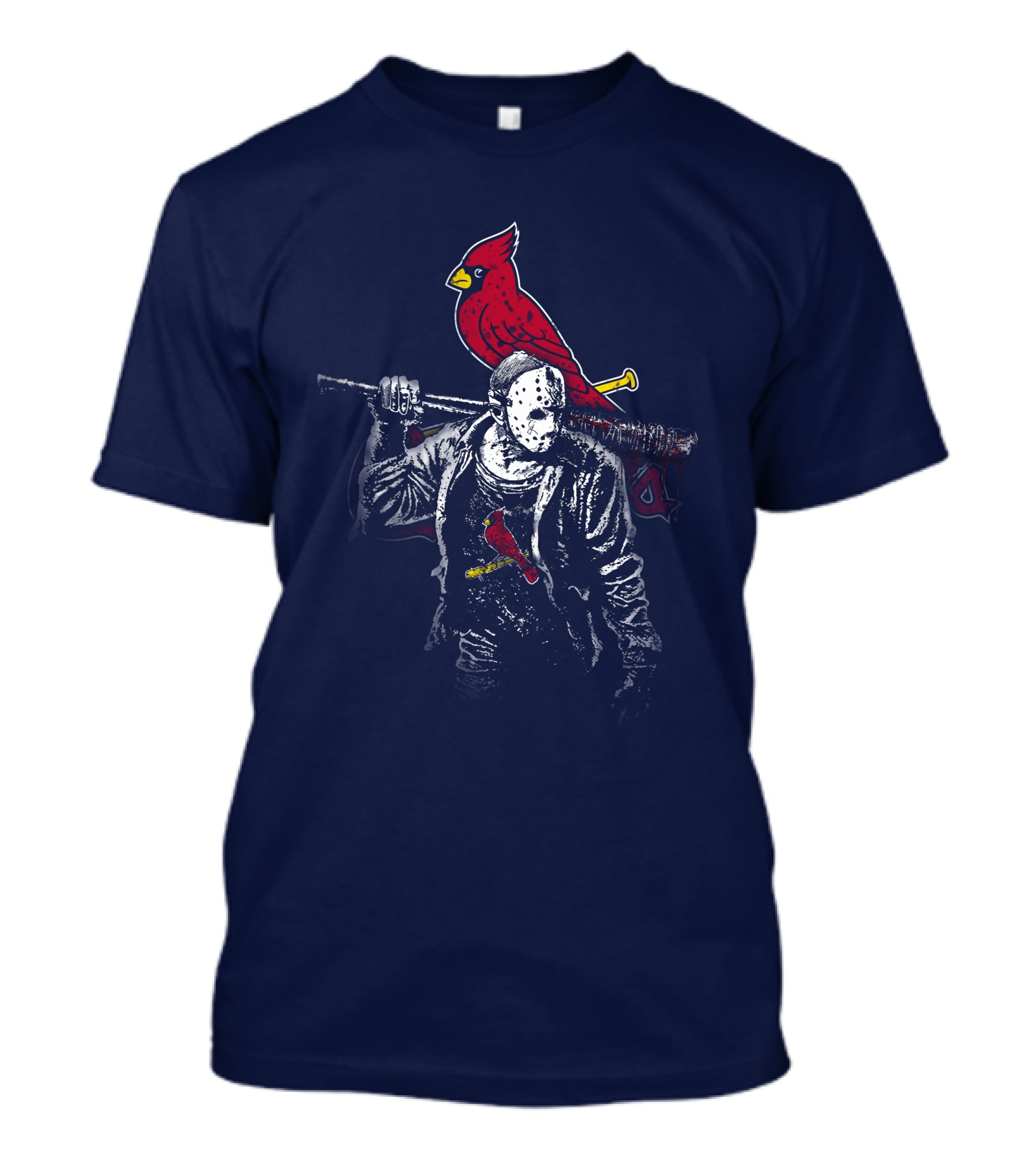 Cardinal Face Mask Bat T-Shirt