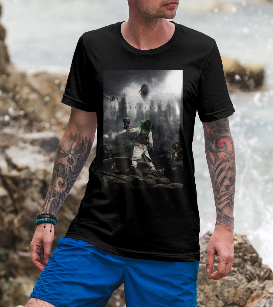 Betrayal Swat Superman Post-Apocalyptic Scene T-Shirt