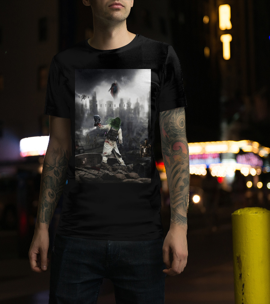 Betrayal Swat Superman Post-Apocalyptic Scene T-Shirt