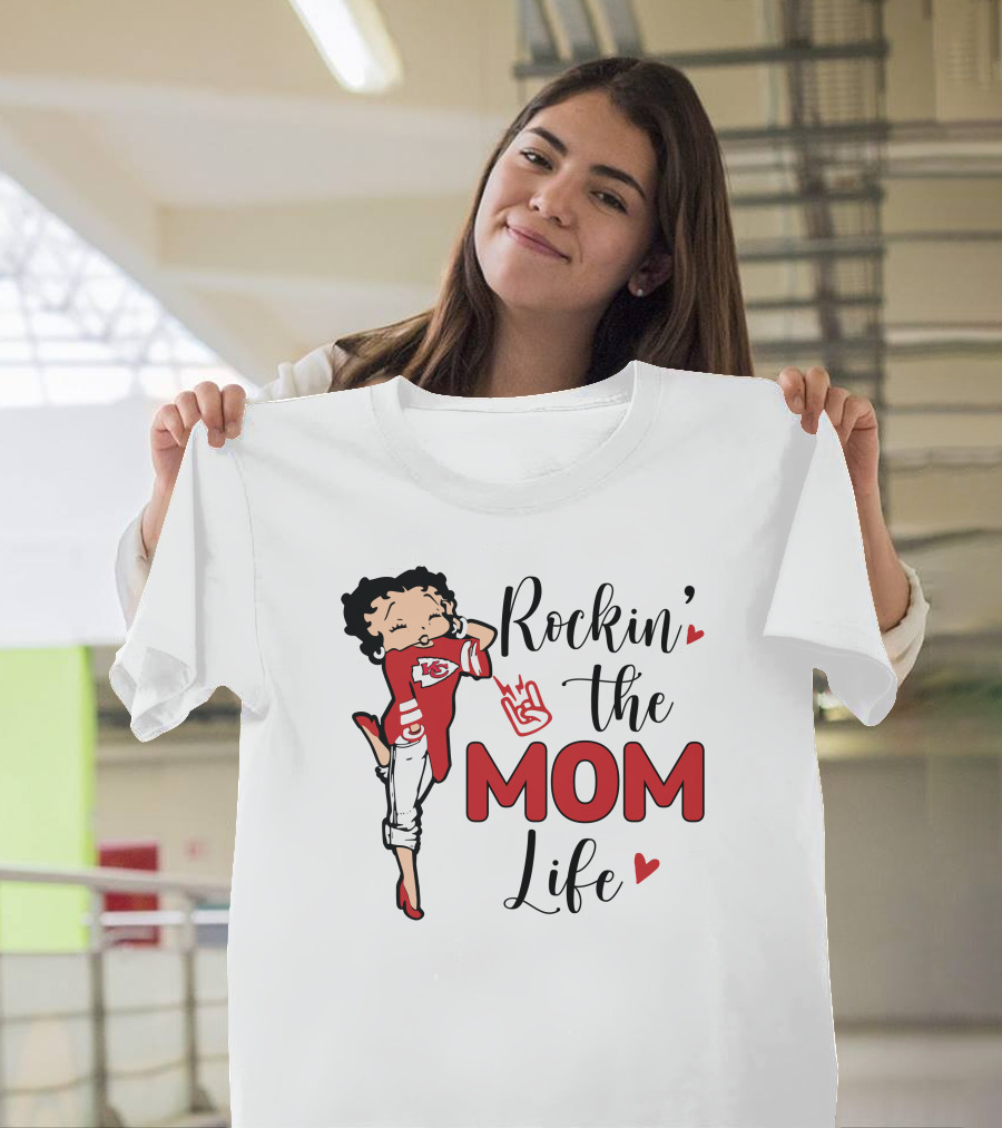 Rockin' The Mom Life Kansas City Football Fan Edition T-Shirt