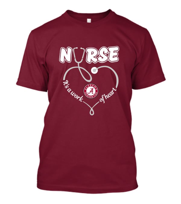 Nurse It's A Work Of Heart Alabama Crimson Tide T-Shirt