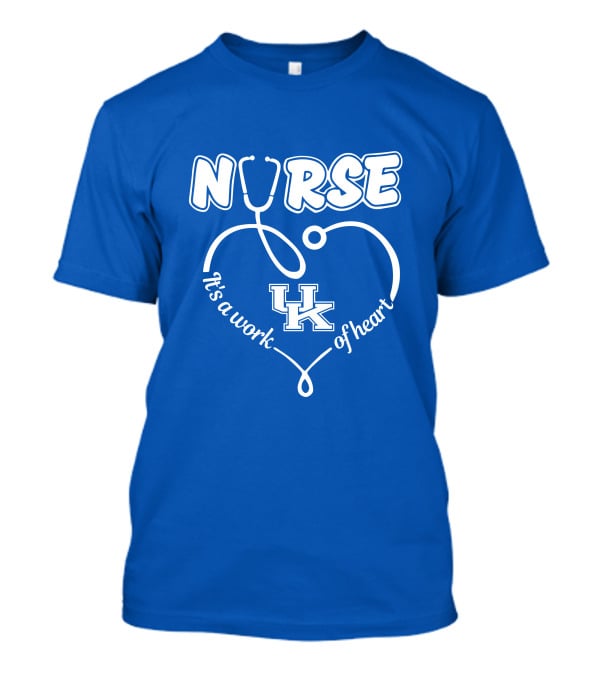Nurse It's A Work Of Heart Uk Stethoscope T-Shirt