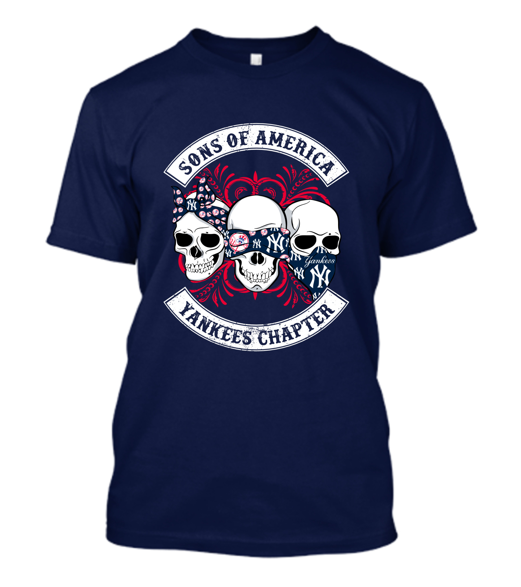 Sons Of America Yankees Chapter Skulls T-Shirt