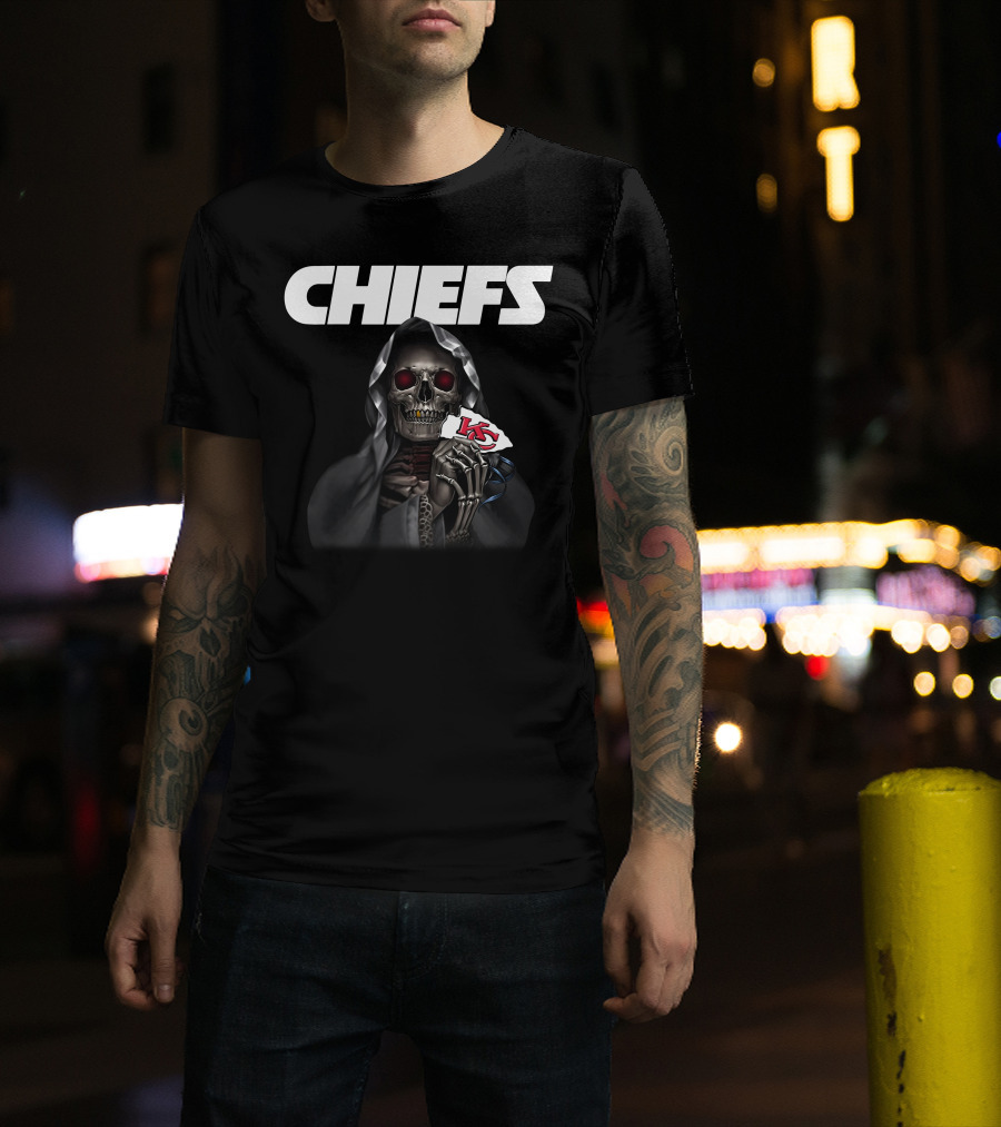 Chiefs Grim Reaper With Kc Arrowhead T-Shirt