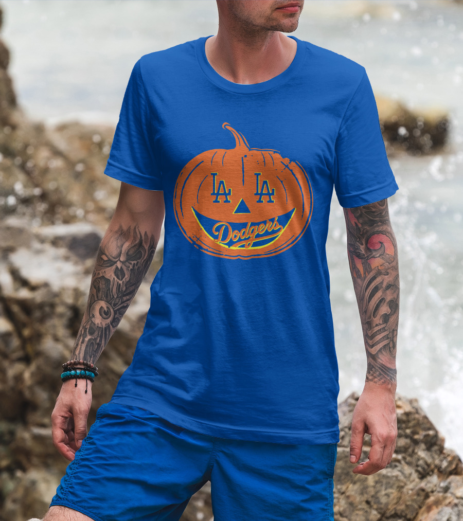 La Dodgers Halloween Pumpkin T-Shirt