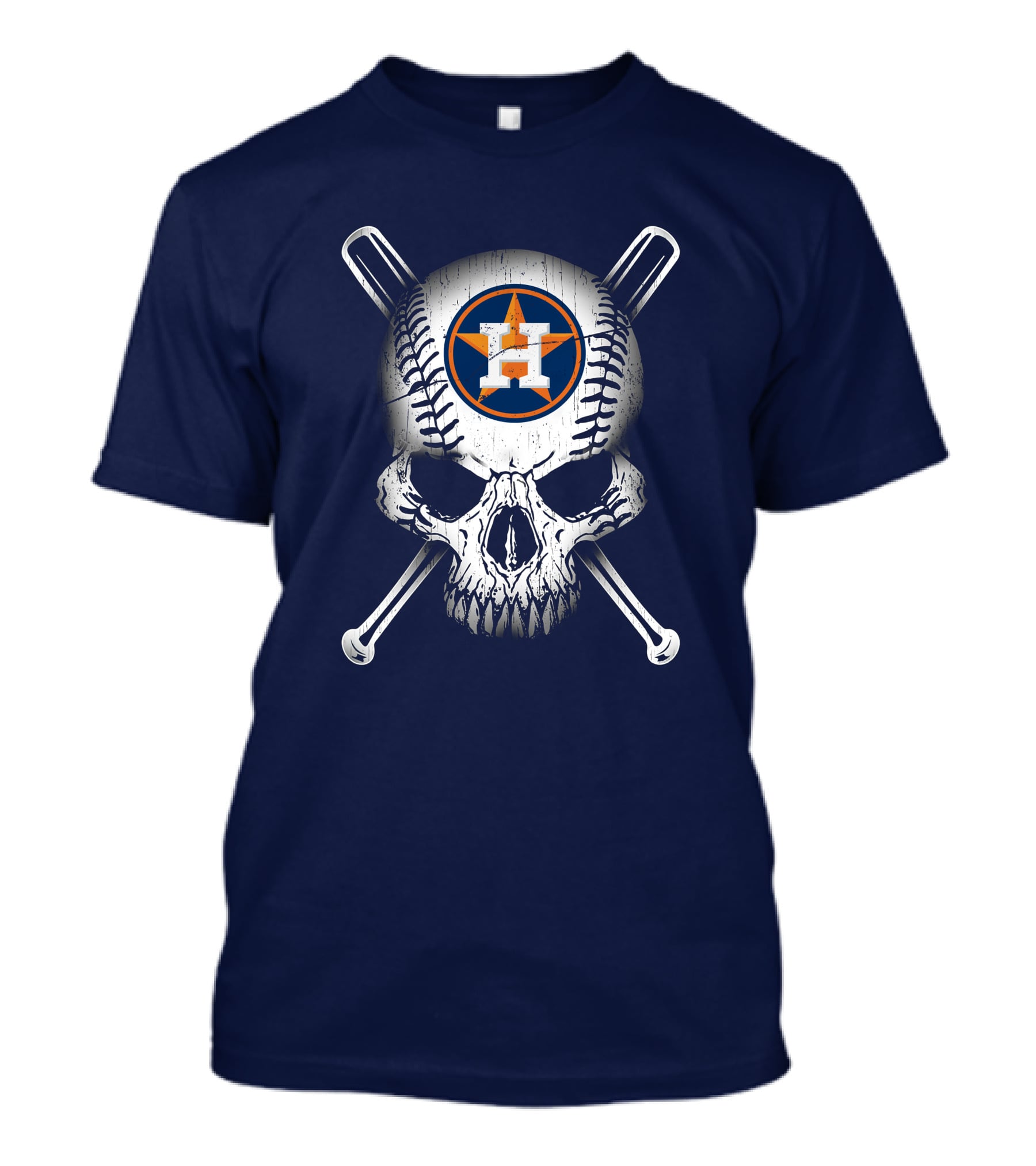 Houston Astros Baseball Skull Crossbones T-Shirt
