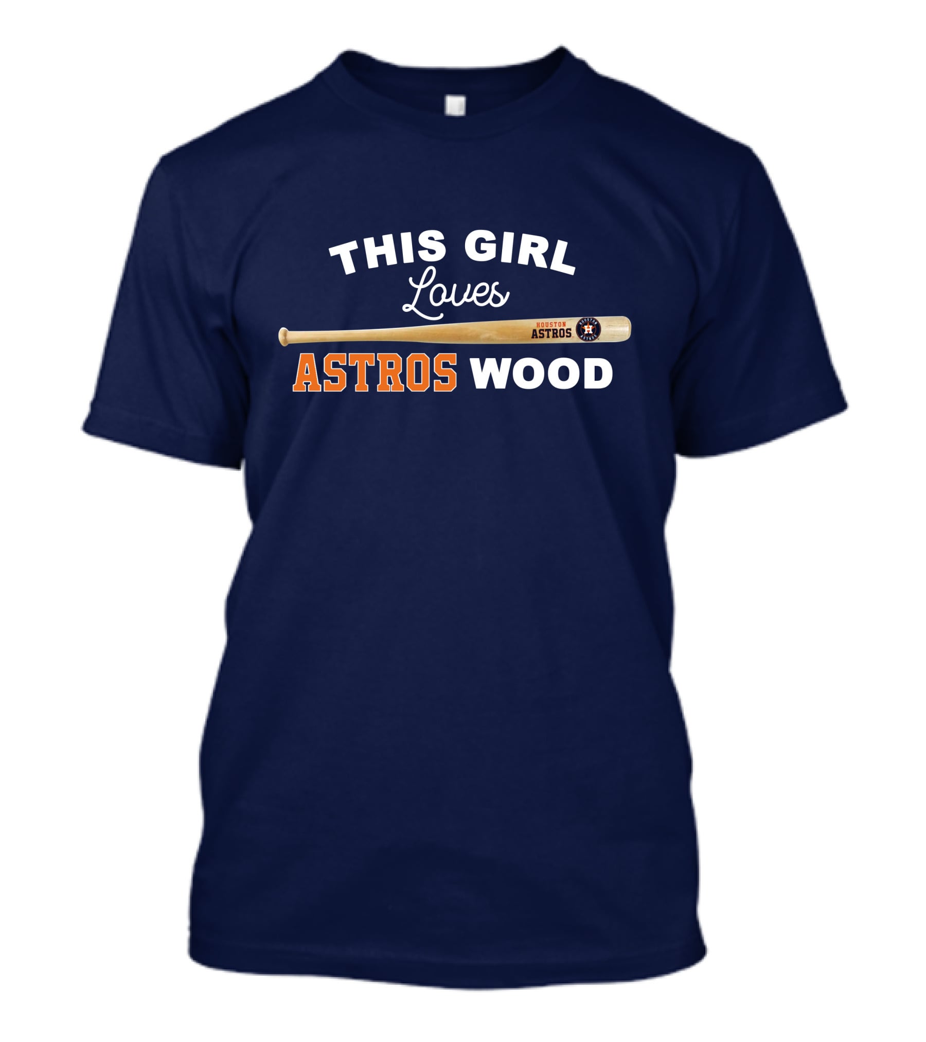 This Girl Loves Houston Astros Wood T-Shirt