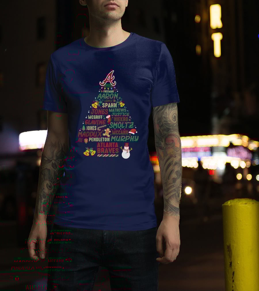Atlanta Braves Christmas Tree T-Shirt