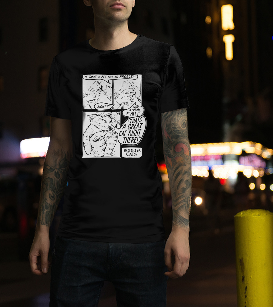 Bodega Cats That's A Great Cat Right There Comic Strip T-Shirt