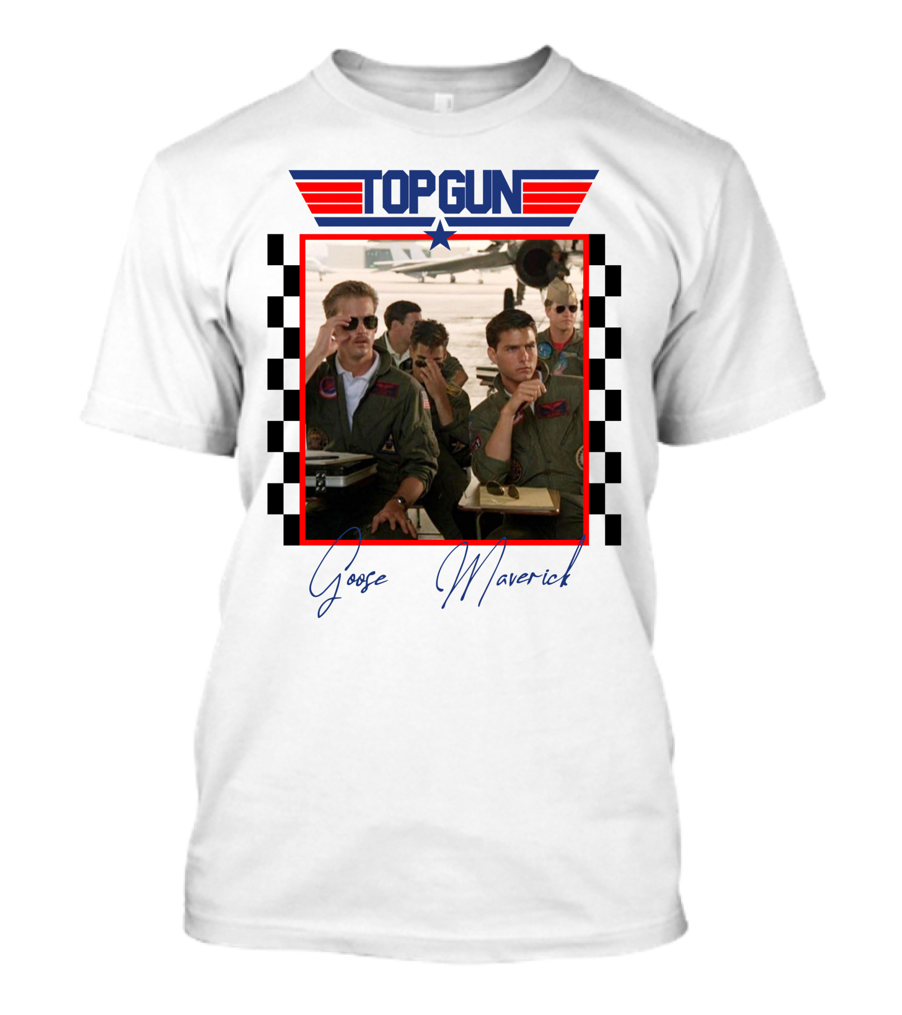 Top Gun Goose Maverick Classic Aviation Icons In Signature Flight Gear T-Shirt