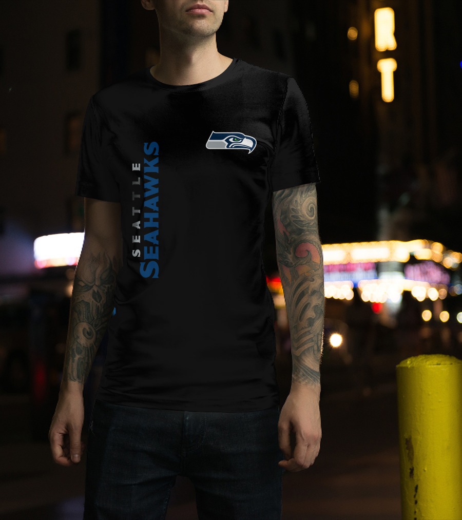 Seattle Seahawks Logo Vertical Display T-Shirt