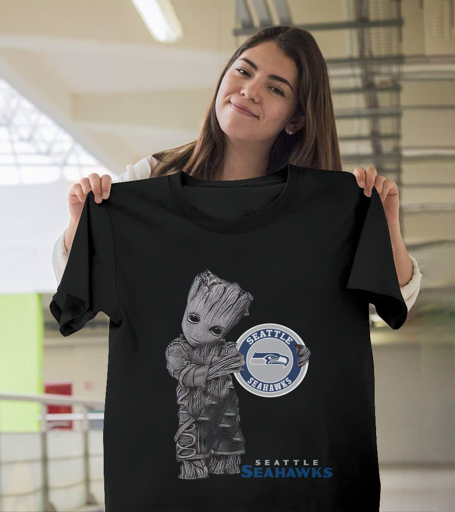 Seattle Seahawks Groot Holding Team T-Shirt