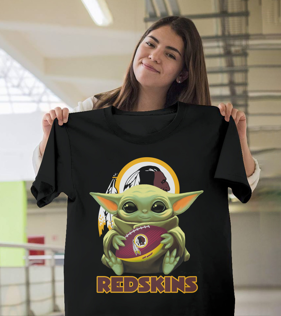 Redskins Football With Baby Grogu T-Shirt