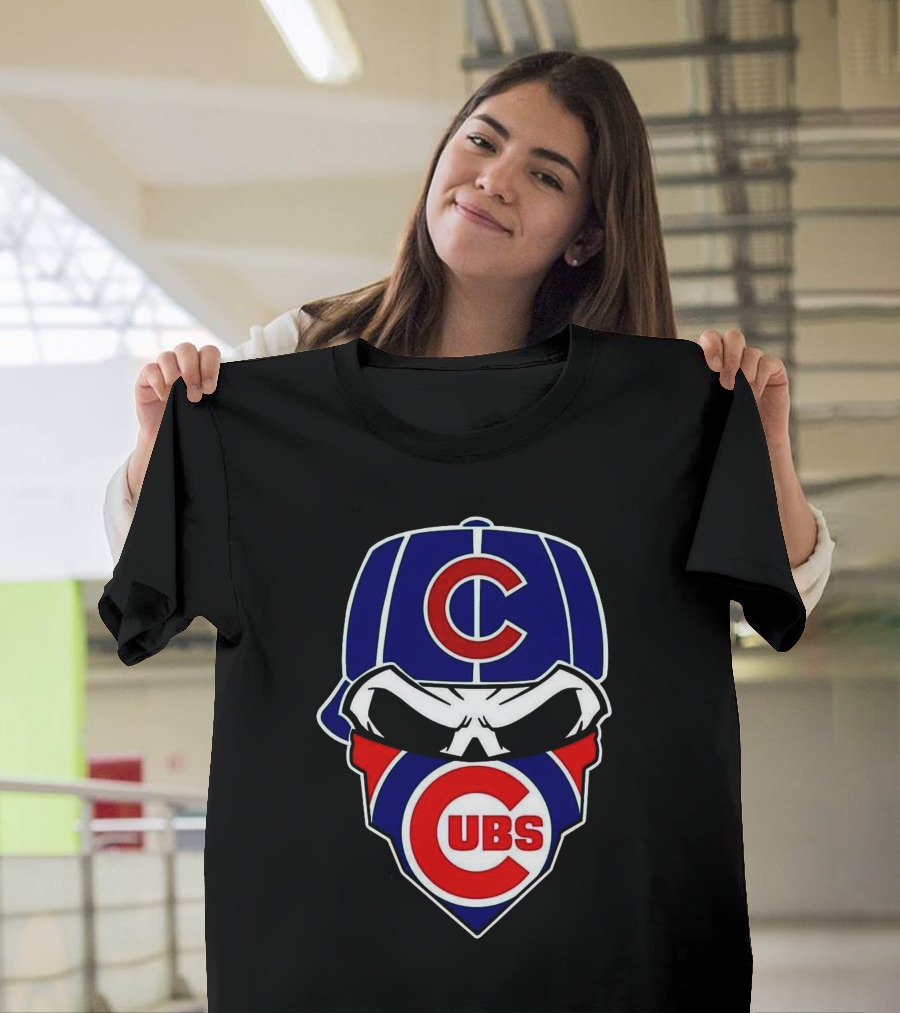 Cubs Skull Bandana Baseball Cap T-Shirt