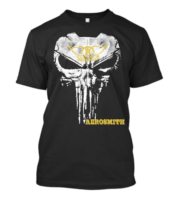 Aerosmith Skull Logo With Wings And Yellow T-Shirt