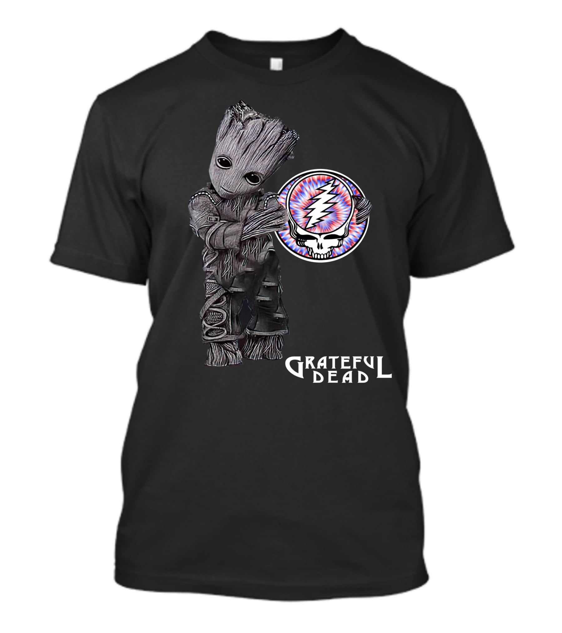 Grateful Dead Groot Holding Steal Your Face Skull T-Shirt