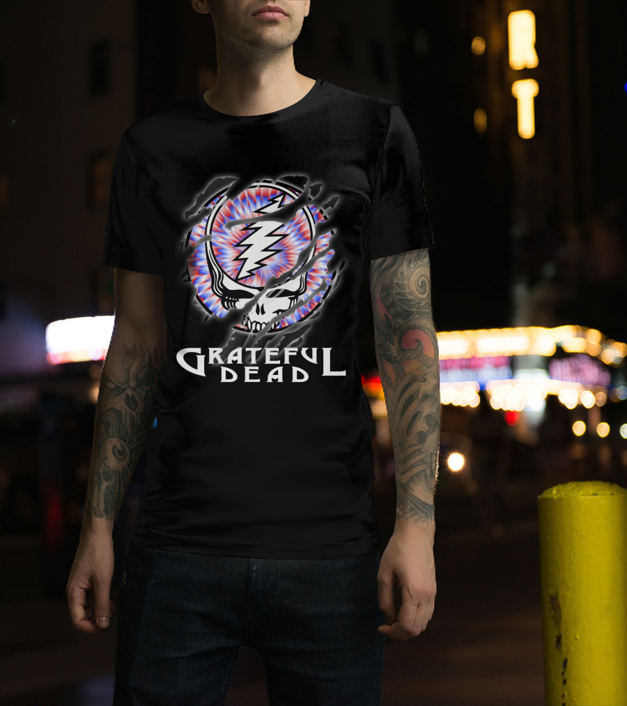 Grateful Dead Steal Your Face Skull Lightning Tie-Dye T-Shirt
