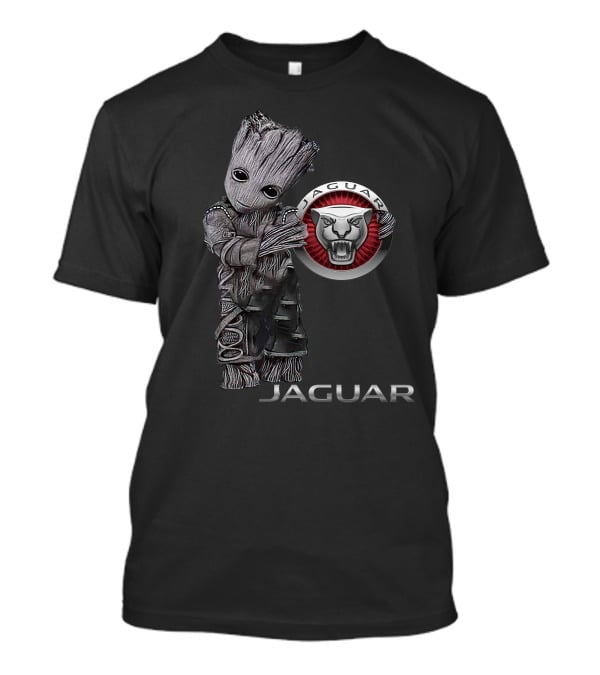 Jaguar Emblem With Tree Figure Hugging T-Shirt