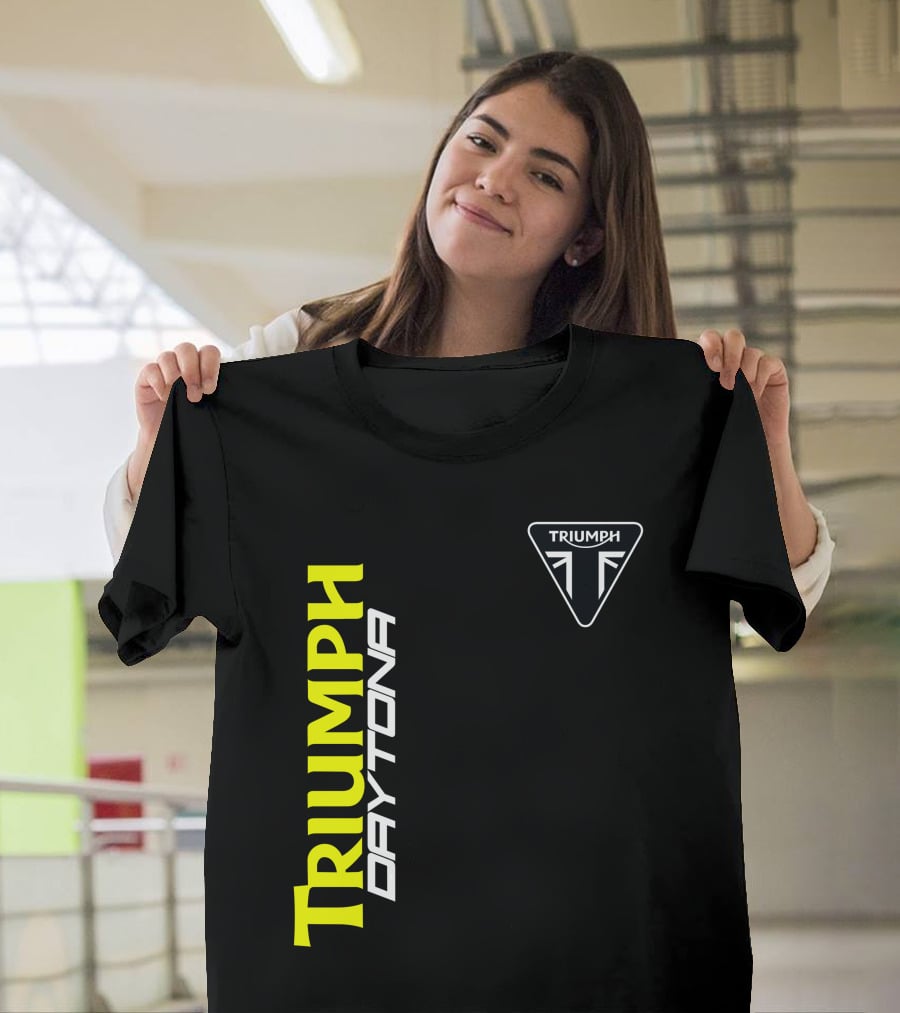 Triumph Daytona 01 Vertical Logo And Badge T-Shirt