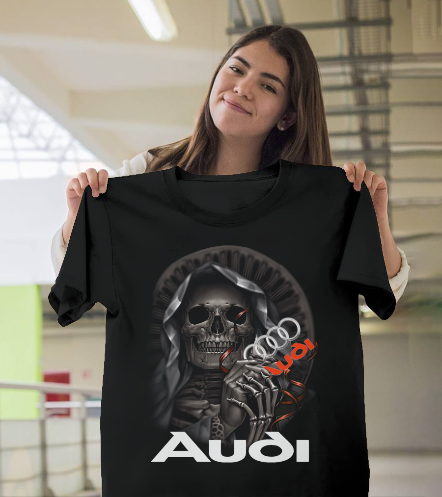 Audi Skull Grim Reaper Holding Rings T-Shirt