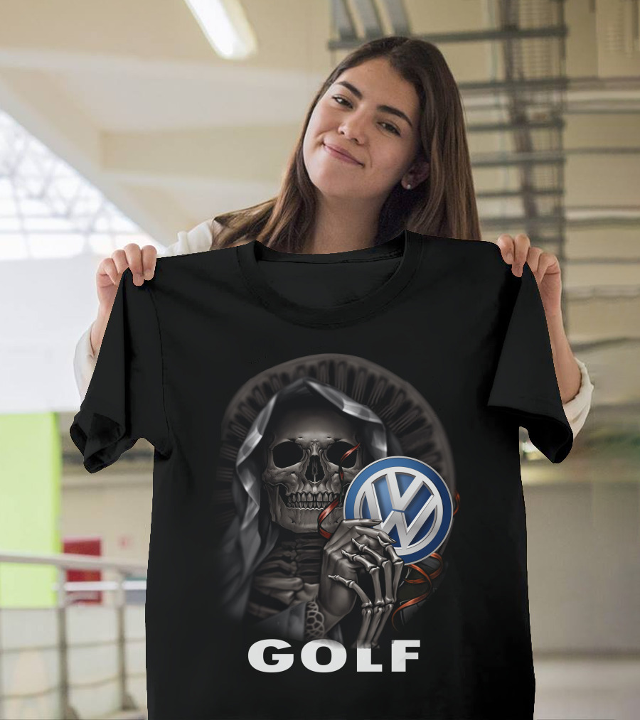Golf Volkswagen Skull Reaper Artwork T-Shirt