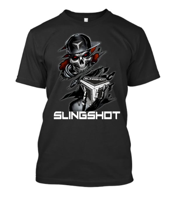 Slingshot 03 Skull With Snapback And Red Highlights T-Shirt