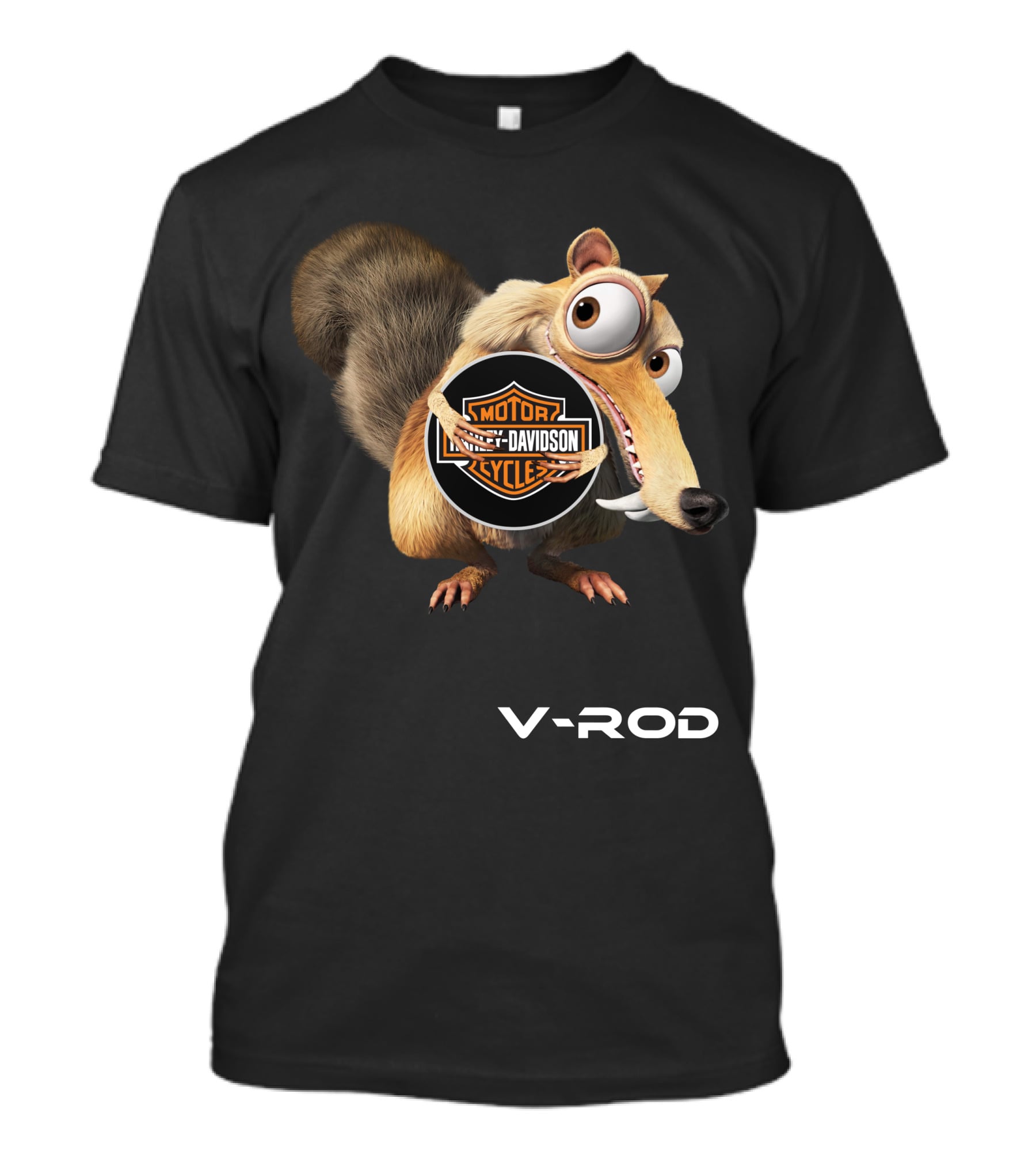 V-Rod Harley Davidson Scrat Ice Age Crossover T-Shirt