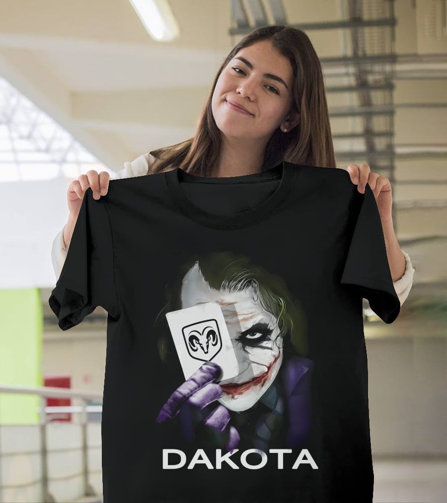 Joker Holding Ram Card Dakota T-Shirt