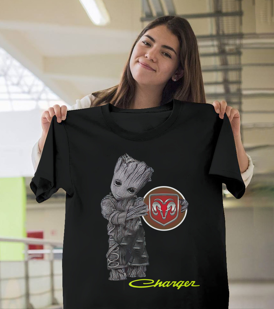 Groot Holding Ram Logo With Charger T-Shirt